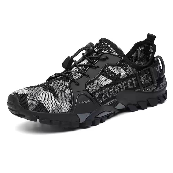 Zapatillas de deporte transpirables de punto para hombre, zapatos de senderismo antideslizantes, zapatos de playa Unisex, zapatillas de entrenamiento, zapatos de Trekking al aire libre, verano - 1