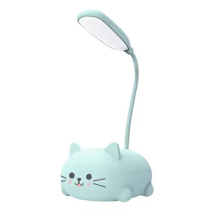 Mini luz nocturna con forma de cerdo para mascotas, lámpara LED plegable con carga USB, lámpara de mesa pequeña para aprendizaje de estudiantes, protección ocular, lámparas para libros, decoración de cabecera - 1