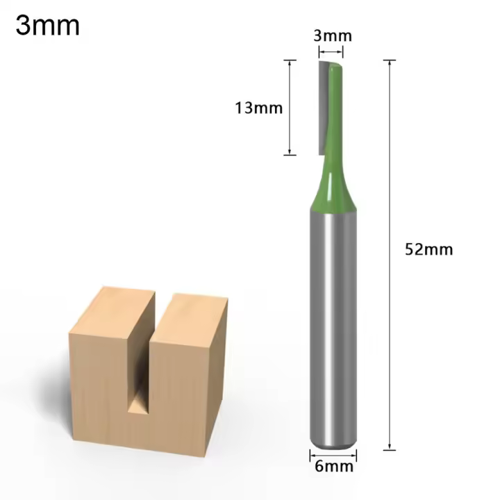 Brocas de enrutador de doble filo de un solo borde para tallado de madera, broca de fresado, cortador de ranurado - 1