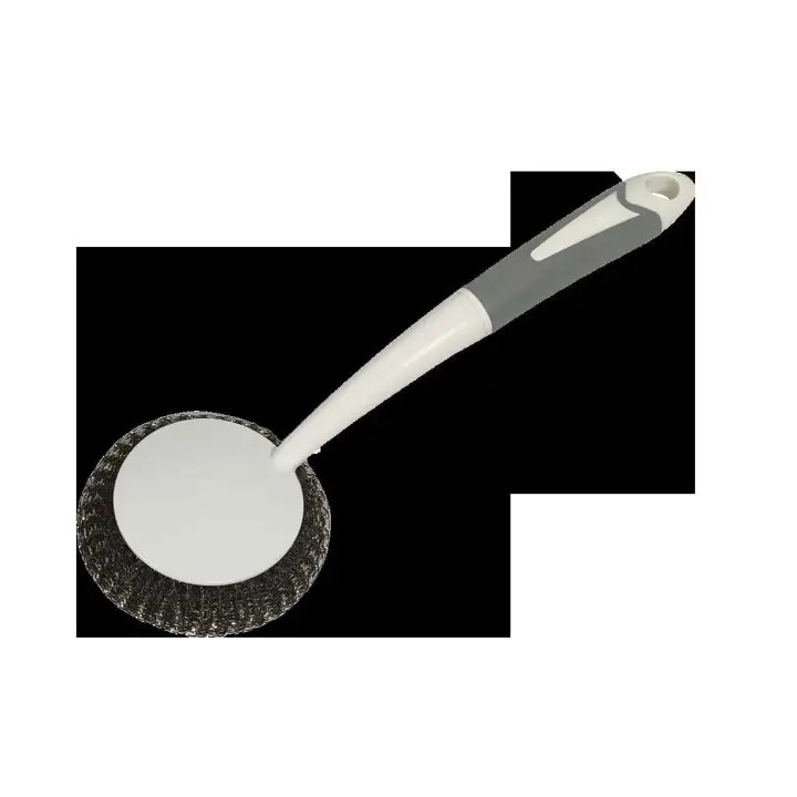 Cepillo de limpieza de vajilla para el hogar con mango TPR, herramientas de cocina para mascotas, lavado de ollas, colores disponibles, opciones para colgar de polipropileno - 1