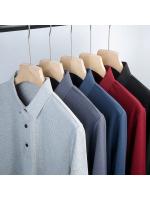 Camiseta Polo Casual Para Hombre Manga Larga Cómoda Verano Top Antigüedades Estilo Sólido Antiarrugas Polyester - details 11