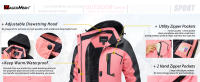 MAGCOMSEN-Chaqueta de esquí impermeable para mujer, abrigo de nieve con aislamiento, cálido, a prueba de viento, con capucha, forrado de lana, Invierno - details 0