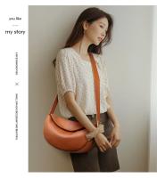 Bolso de hombro de piel auténtica para mujer, bandolera de piel de vaca con media luna, marca de lujo a la moda, 100% - details 8