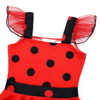 Vestido corto de dibujos animados para niños, traje con estampado de lunares, línea A, fiesta de Halloween, Cosplay de Noche - details 4
