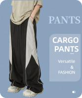 Pantalones Casuales de Talla Grande para Hombres Tejido de Composición Versátil Largo Completo - details 0