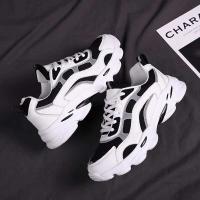Zapatos informales para mujer, de cuero en blanco, gruesos y con aumento de altura, calzado deportivo para correr para mujer - details 4