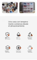 Paquete de 8 cajas de zapatos de plástico, organizador de zapatos apilable para zapatos de hombre y mujer - details 2