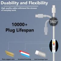 120W Cargador rápido Cable USB tipo C, 6A, 1 metro, Universal, Adaptador compatible con teléfono y tableta - details 5