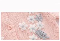Rompers de Nueva Nacida para Niña Moda Primavera-Otoño con Bordado de Flor y Sombrero - details 4