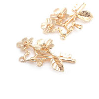 4 Uds. Colgantes de flores de latón de Color platino, suministros para hacer joyas de alta calidad, collar, pendientes, accesorios para mujer - details 8