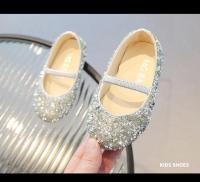 Zapatos planos de cuero para niña, color liso y diamantes de imitación, estilo princ, clásico, moderno, fiesta de boda - details 2