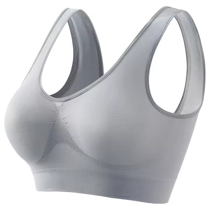 Sujetador de color sólido para mujer, top deportivo para gimnasio, yoga, entrenamiento atlético, suave, acolchado - 1