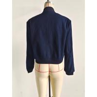 BUNO-Chaqueta Bomber de manga larga de Color liso para mujer, abrigo Vintage con cremallera a la moda, Tops, chaquetas básicas holgadas elegantes para mujer - details 8