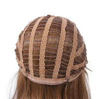 Pelucas de Cabello Dorado Ondulado Largo Diseño de Gradiente Europeo-Americano - details 3