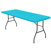 Mantel rectangular elástico de LICRA de 4/6/8 pies, lavable y resistente a las arrugas, cubierta para mesa de Patio, 1 ud. - details 6