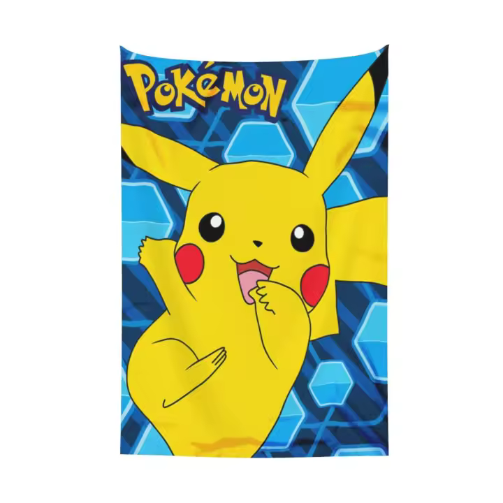 Tapiz de Pikachu colgante de pared para dormitorio y sala de estar - 1