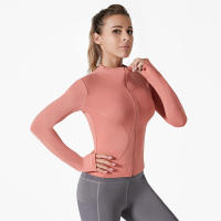 Women sport running slim fit long sleeve yoga outdoor jacket - details 4