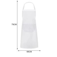 Delantal blanco fácil de usar cocina de moda y comedor unisex con bolsillos - details 8