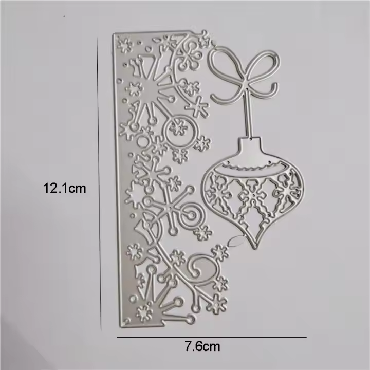 Troqueles de corte de Metal de encaje de copo de nieve, decoraciones navideñas, troqueles artesanales para hacer álbumes de recortes, tarjetas de invitación, álbum de papel en relieve - 1