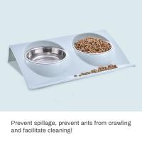 Comedor de Acero Inoxidable para Mascotas Solución de Alimentación Doble para Perros y Gatos - details 4