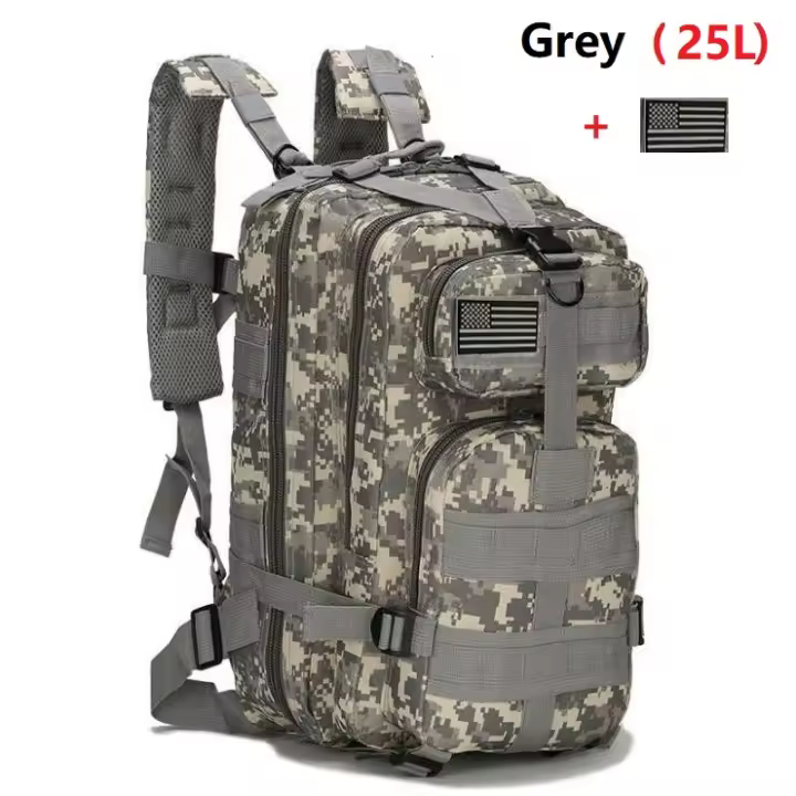 Mochila táctica militar del ejército de 25L/45L para acampar y al aire libre, bolsas grandes de senderismo Molle para hombres de negocios - 1