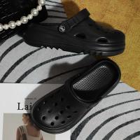 Zuecos de plataforma calados para mujer, sandalias de playa antideslizantes de verano 2025, zapatillas de suela gruesa a la moda para mujer, calzado para jardín Eva - details 13