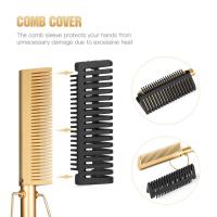 Hot Comb Straightener for Wigs and African Hair Flat Irons Fast Heating Straightening Brush Straight & Curler Roller Styler Tool - details 4