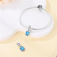 Pulsera de plata de dos tonos con colgante triple celestial de cuentas en forma de corazón para la fabricación de joyas - details 48
