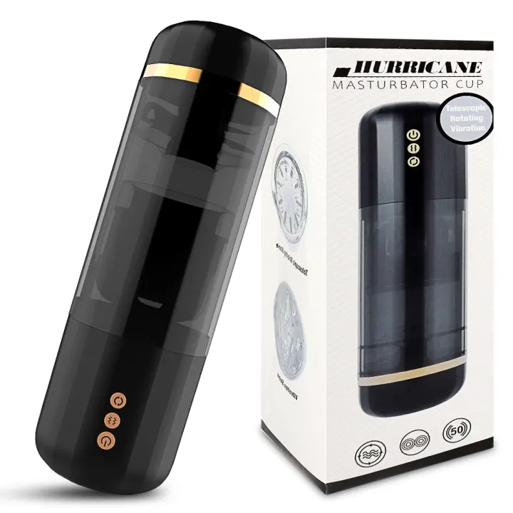 Vibrador de Masaje Silicona Retráctil Rotativo Automático Estimulación de Succión para Hombres - 1