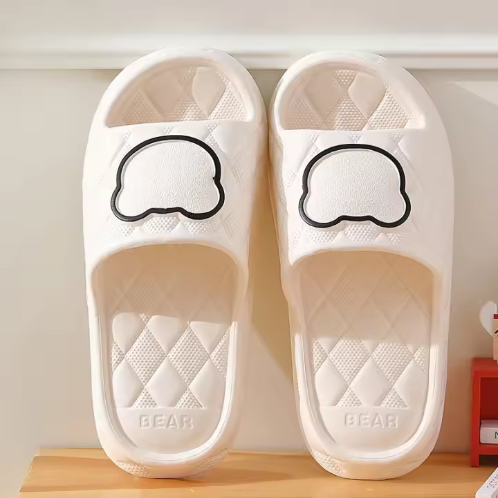 Zapatillas de dibujos animados chanclas caseras de fondo grueso para mujer zapatillas de baño interior zapatillas geniales - 1