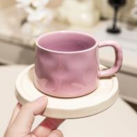 300ML Ceramic Coffee Mug with Saucer Breakfast Milk Mug Home Office Water Cup Latte Coffee Cup Afternoon teacup Birthday Gifts - details 15