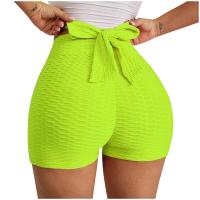 Mallas deportivas con lazo para mujer, pantalones cortos con pliegues y cintura elástica, ropa interior cómoda - details 0