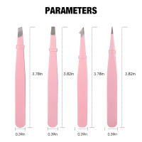 4pcs Eyebrow Hair Removal Tweezer Slant Edge Precision Tweezers with Tight Bite for Men Women & Kids - details 2