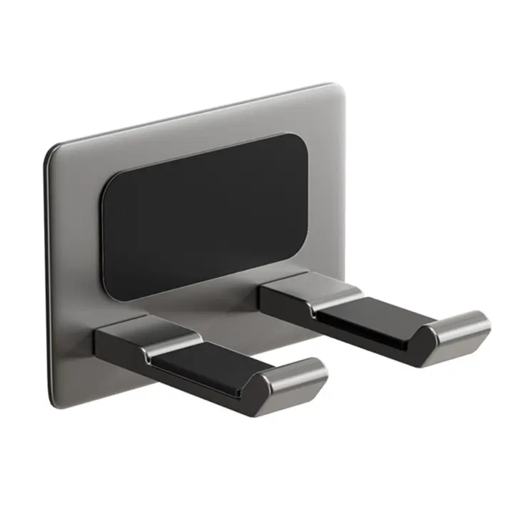 Soporte ajustable para montar en la pared, estante de almacenamiento para secador de pelo de aleación de aluminio resistente, soporte para secador de pelo sin perforación para Baño - 1