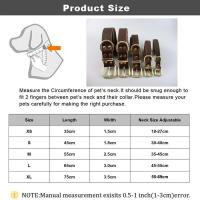 marrón cuero genuino estilo clásico Collar de perro resistente ustable para razas pequeñas, medianas y grandes - details 0