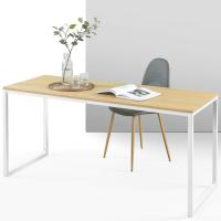 moderna de metal y madera - Mesa de ordenador - Marrón y blanco - details 0