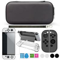 Crystal Clear Case Kit for Switch Oled Carrying Travel Bag Pouch for Ns Oled Game Console Protection & Screen Protector - details 2