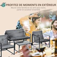 Muebles de Jardín Juego de 4 Piezas: Sofá de 2 Plazas, 2 Sillones y Mesa Baja - details 5