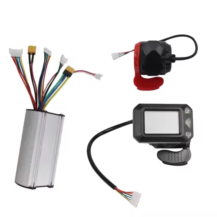 Kit de controlador plegable para patinete eléctrico, juego de acelerador y Acelerador de freno con pantalla LCD, 36V y 350W - 1