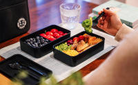 Fiambrera Bento Para Adultos y Niños, Fiambrera de Estilo Japonés con Bolsa térmica, Porta Alimentos, Cuchara y Tenedor - details 1