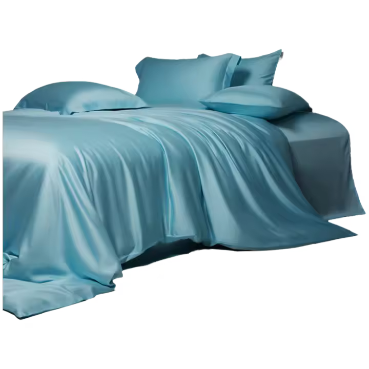 Juego de Ropa de Cama de Lujo 2025 100% Algodón, Manga Larga, Alto Count de Hilo, Color Sólido, Cama de 1.8m - 1