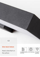 Luces LED con Sensor de movimiento para exteriores, candelabros modernos de pared Exterior, lámpara negra para casa, garaje y balcón - details 11