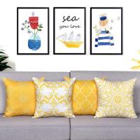 Juego de 4 fundas decorativas de cojín de 45x45 cm, fundas muy suaves con estampado para exteriores, para sofá o estantería - details 13