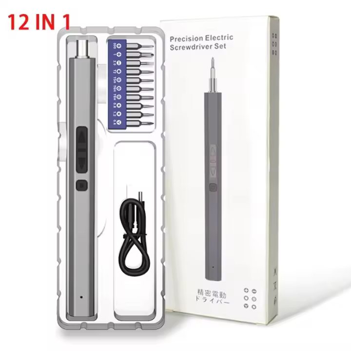 Set de Destornillador Eléctrico de Precisión  12/39/50-En-1 Portátil con LED Kit USB Inalámbrico Profesional para Reparación de Teléfonos Móviles y iPad Herramientas para el Hogar - 1