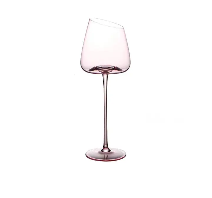 Copa de champán de cristal para el hogar, copa de boca oblicua, vino rosa grande del norte de Europa, alto valor - 1