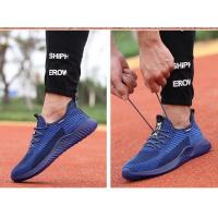Zapatos de seguridad ligeros y transpirables para trabajo, zapatillas de suela firme con punta de acero antideslizante para hombres - details 10