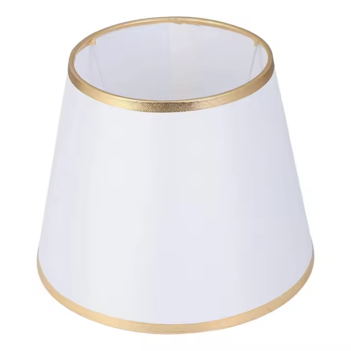 Pantalla de lámpara de tambor a prueba de polvo, pantalla de tela con forma de barril, candelabro de piso de mesa, reemplazo de luz para el hogar y la Oficina, blanco - 1