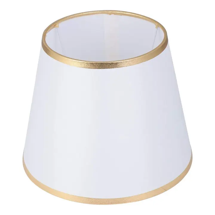 Pantalla de lámpara de tambor a prueba de polvo, pantalla de tela con forma de barril, candelabro de piso de mesa, reemplazo de luz para el hogar y la Oficina, blanco - 1