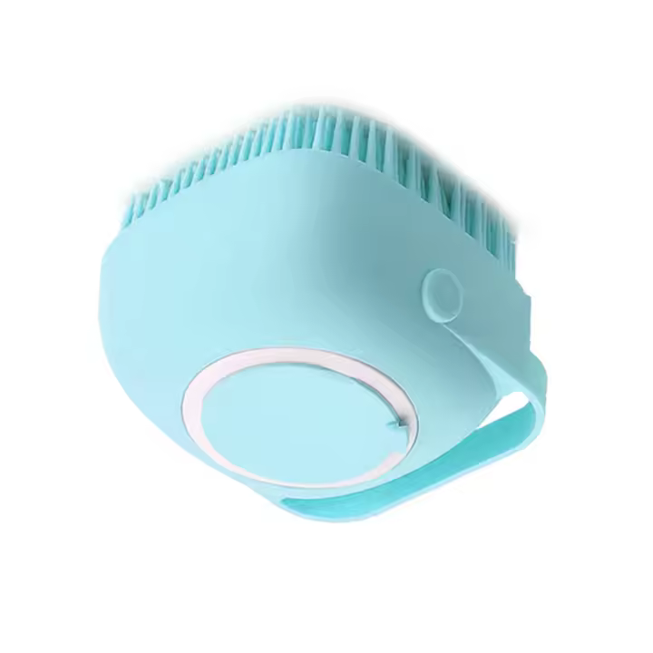 Cepillo de baño de silicona suave para perros y gatos, limpieza de aseo, ducha - 1