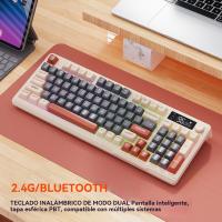 M96 Teclado inalámbrico Bluetooth de doble modo para juegos mecánicos PBT Ball Cap con mando de pantalla - details 15